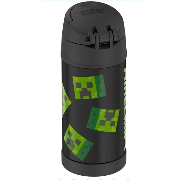THERMOS MINECRAFT FUNTAINER 12 Ounce Stainless Steel Kids Straw Bottle - Picture 6 of 7
